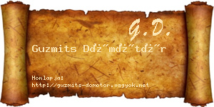 Guzmits Dömötör névjegykártya